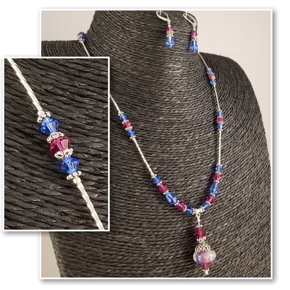 Lampwork Bead and Swarovski Crystal Set - Picture 9 of 9